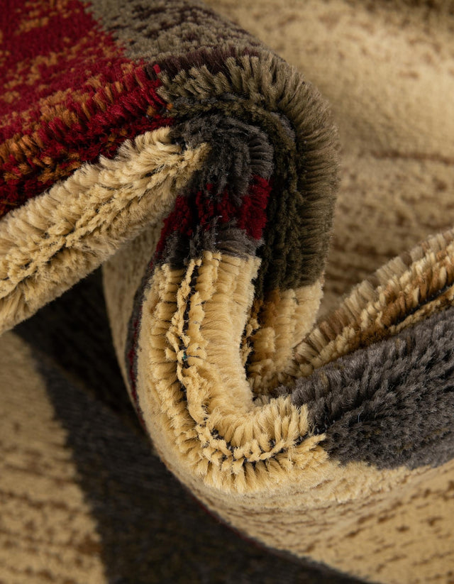 Beige 7' 1 x 7' 1 Barista Octagon Area Rug 100% Polypropylene Abstract Modern Geometric Carpet for Living Room Dining Office Dorm Room Decor for Sale at Rug Engine