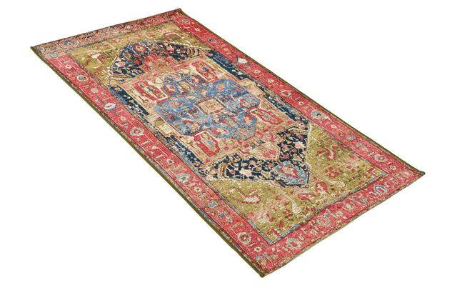 Multicolor 2' 7 x 5' 3 Outdoor Traditional Runner Area Rug Weather Resistant for Patio, Deck, Terrace, Balcony, Porch Classical Design Outside Carpet for Sale at Rug Engine
