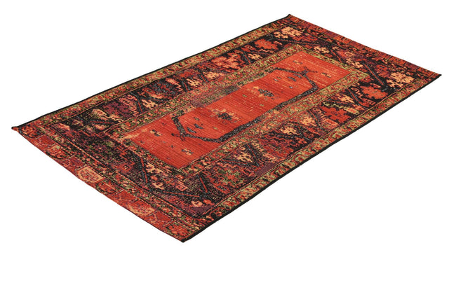 Multicolor 2' 7 x 5' 3 Outdoor Tribal Runner Area Rug Weather Resistant for Patio, Deck, Terrace, Balcony, Porch Traditional Design Water Safe Outside Carpet for Sale at Rug Engine