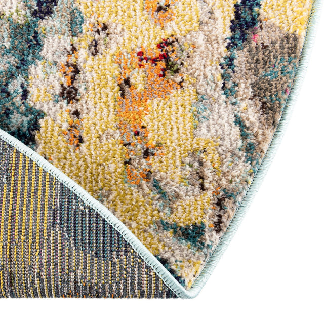 Multicolor 4' 1 x 4' 1 Haerfest Round Area Rug Abstract Super Colorful Modern Vivid Carpet for Unique Interior Design Room Decorating for Sale at Rug Engine