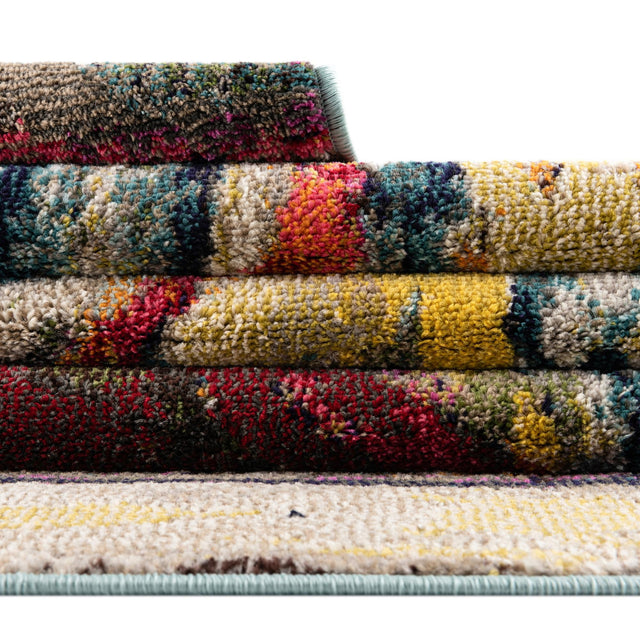 Multicolor 2' x 8' Haerfest Runner Area Rug Abstract Super Colorful Modern Vivid Carpet for Unique Interior Design Room Decorating for Sale at Rug Engine