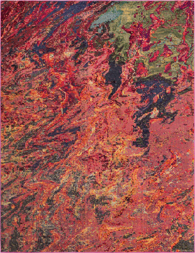 Multicolor 7' 10 x 10' Haerfest Rectangle Area Rug Abstract Super Colorful Modern Vivid Carpet for Unique Interior Design Room Decorating for Sale at Rug Engine