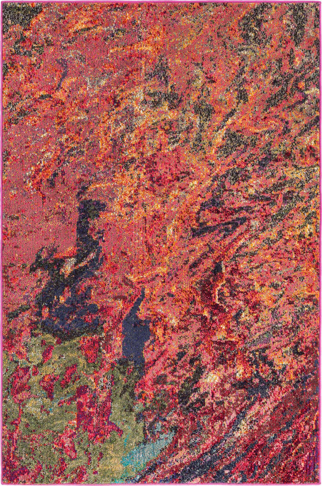 Multicolor 4' x 6' Haerfest Rectangle Area Rug Abstract Super Colorful Modern Vivid Carpet for Unique Interior Design Room Decorating for Sale at Rug Engine