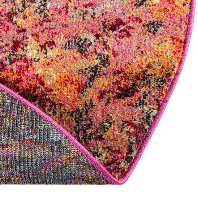 Multicolor 7' 10 x 7' 10 Haerfest Round Area Rug Abstract Super Colorful Modern Vivid Carpet for Unique Interior Design Room Decorating for Sale at Rug Engine