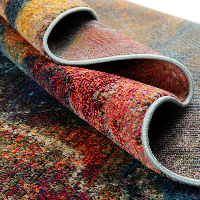 Multicolor 2' x 6' Haerfest Runner Area Rug Abstract Super Colorful Modern Vivid Carpet for Unique Interior Design Room Decorating for Sale at Rug Engine