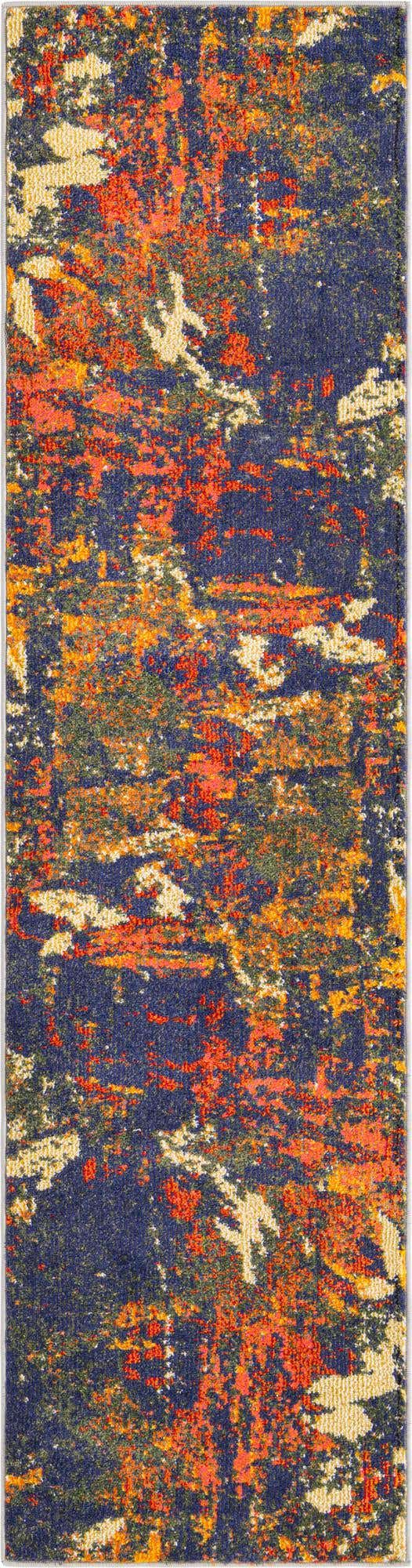 Brown 2' x 8' Haerfest Runner Area Rug Abstract Super Colorful Modern Vivid Carpet for Unique Interior Design Room Decorating for Sale at Rug Engine