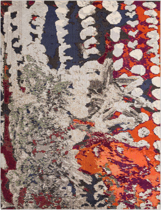 Multicolor 7' 10 x 10' Haerfest Rectangle Area Rug Abstract Super Colorful Modern Vivid Carpet for Unique Interior Design Room Decorating for Sale at Rug Engine
