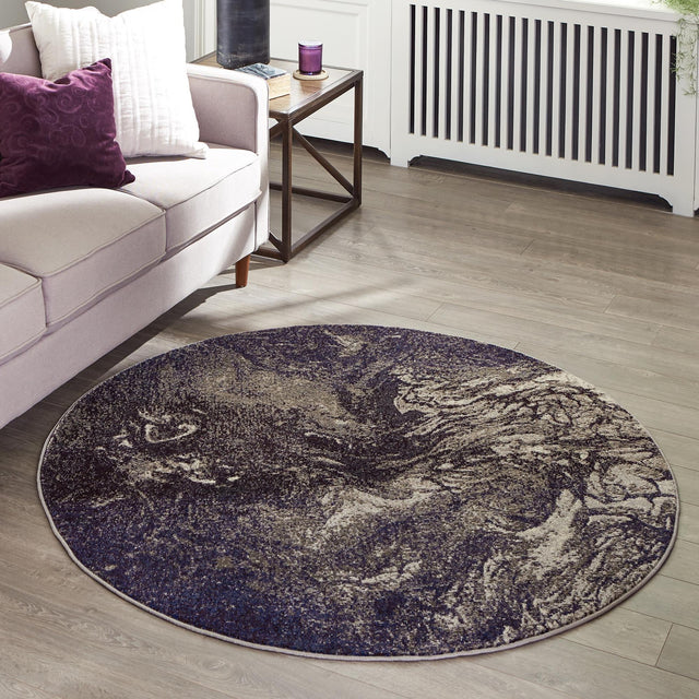 Gray 7' 10 x 7' 10 Haerfest Round Area Rug Abstract Super Colorful Modern Vivid Carpet for Unique Interior Design Room Decorating for Sale at Rug Engine