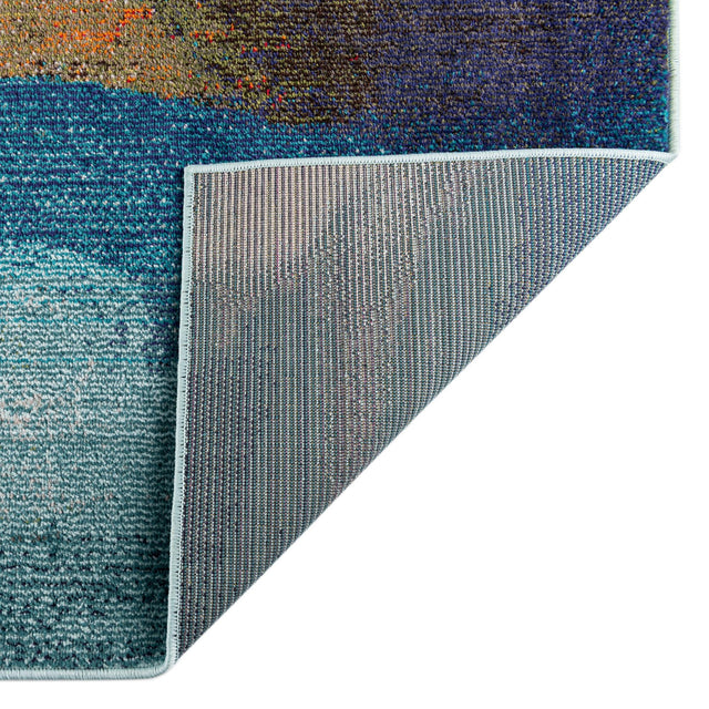 Blue 2' x 3' Haerfest Rectangle Area Rug Abstract Super Colorful Modern Vivid Carpet for Unique Interior Design Room Decorating for Sale at Rug Engine