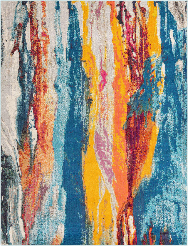 Multicolor 7' 10 x 10' Haerfest Rectangle Area Rug Abstract Super Colorful Modern Vivid Carpet for Unique Interior Design Room Decorating for Sale at Rug Engine