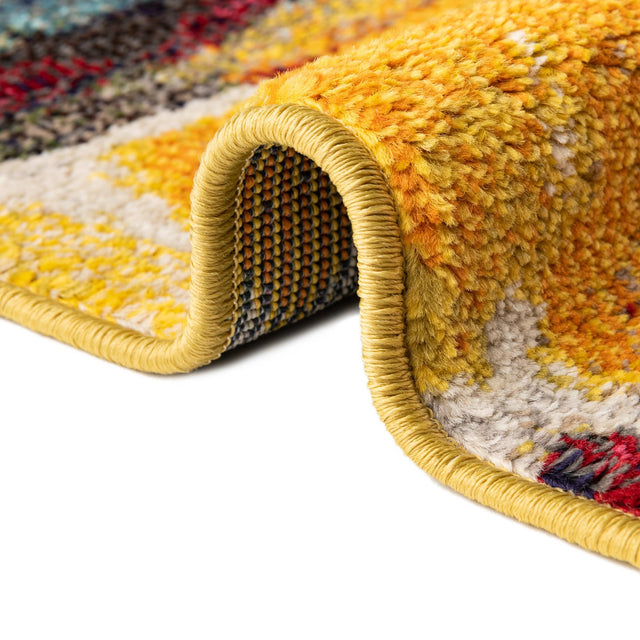 Yellow 9' x 12' Haerfest Rectangle Area Rug Abstract Super Colorful Modern Vivid Carpet for Unique Interior Design Room Decorating for Sale at Rug Engine