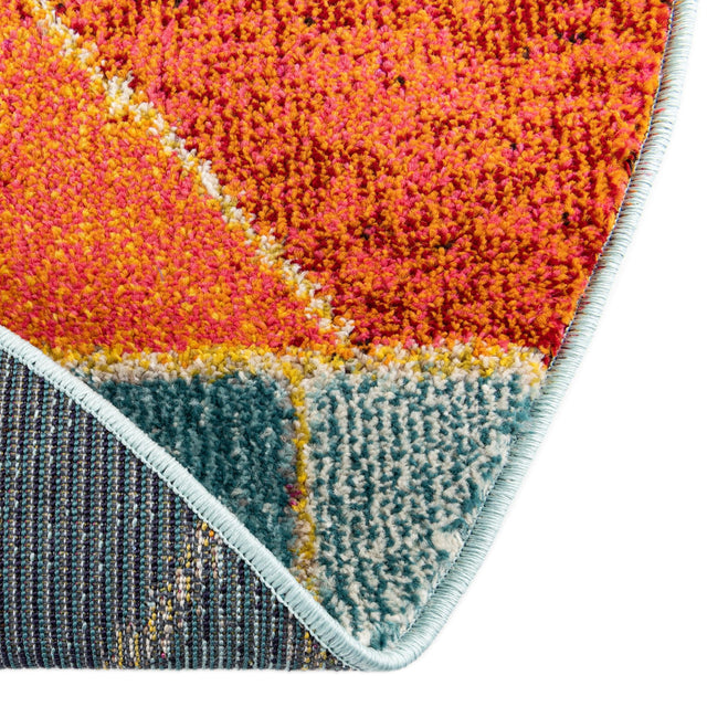 Multicolor 5' 3 x 5' 3 Haerfest Round Area Rug Abstract Super Colorful Modern Vivid Carpet for Unique Interior Design Room Decorating for Sale at Rug Engine
