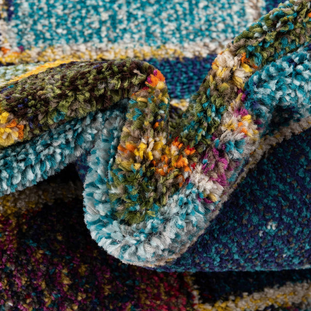 Multicolor 2' x 8' Haerfest Runner Area Rug Abstract Super Colorful Modern Vivid Carpet for Unique Interior Design Room Decorating for Sale at Rug Engine