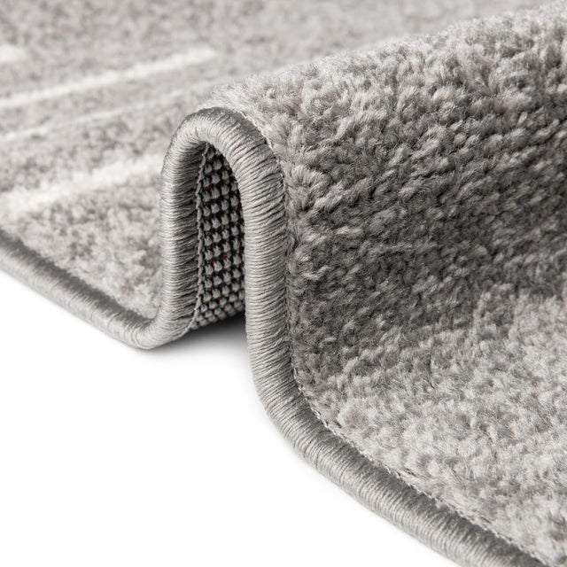 Gray and Ivory 2' x 3' 1 Kai Rectangle Area Rug Easy Clean 100% Polypropylene With Cotton Backing Modern Geometric Carpet for Living, Dining, Office, Bedroom for Sale at Rug Engine