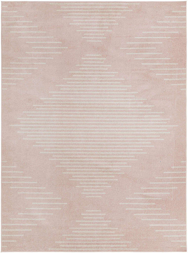 Pink 10' x 13' 1 Kai Rectangle Area Rug Easy Clean 100% Polypropylene With Cotton Backing Modern Geometric Carpet for Living, Dining, Office, Bedroom for Sale at Rug Engine