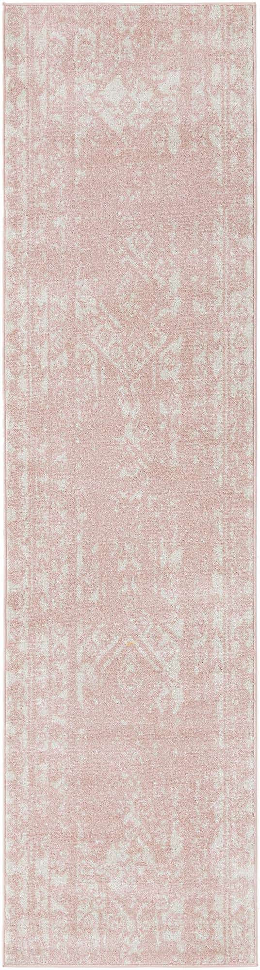 Pink 2' 7 x 10' Lennon Runner Area Rug 100% Polypropylene Vintage Distressed Look Modern Contemporary Carpet for Home Decor for Sale at Rug Engine