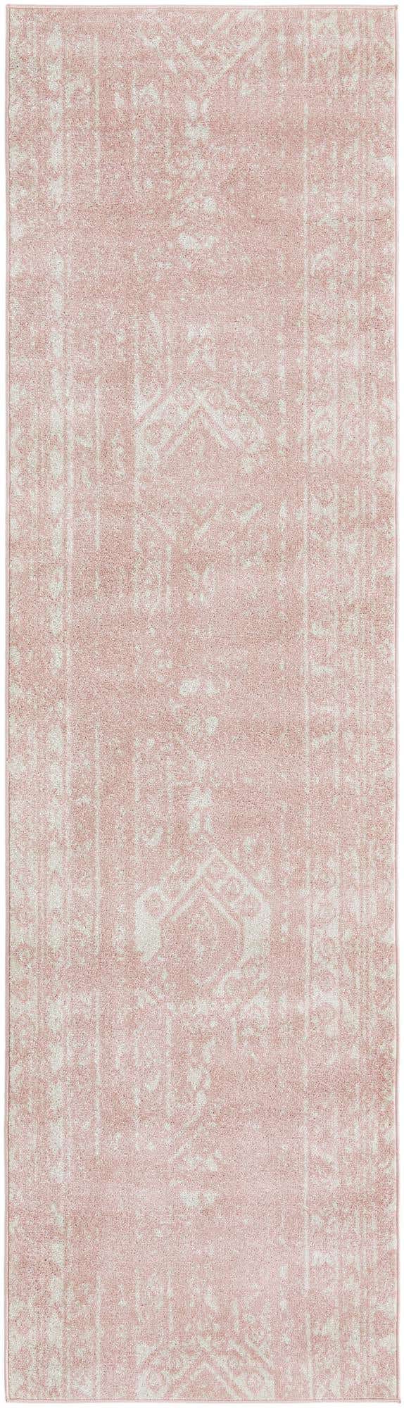 Pink 2' 7 x 12' Lennon Runner Area Rug 100% Polypropylene Vintage Distressed Look Modern Contemporary Carpet for Home Decor for Sale at Rug Engine