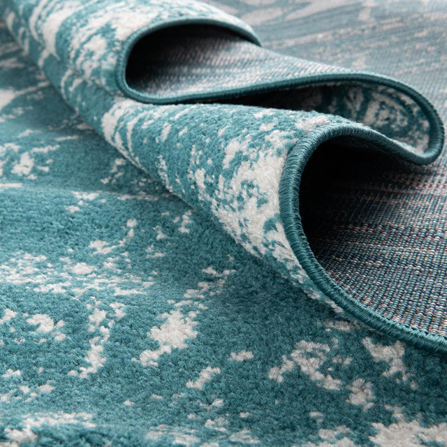 Turquoise 6' 1 x 9' Lennon Rectangle Area Rug 100% Polypropylene Vintage Distressed Look Modern Contemporary Carpet for Home Decor for Sale at Rug Engine