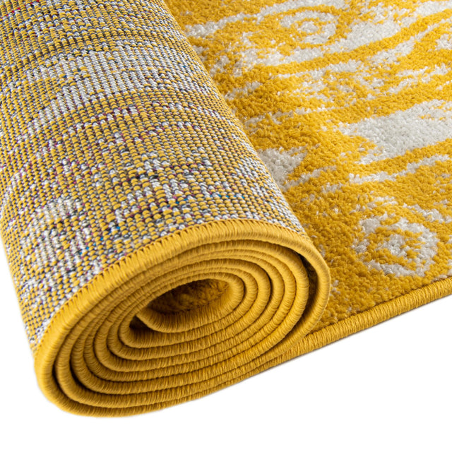 Yellow 3' 3 x 14' 1 Lennon Runner Area Rug 100% Polypropylene Vintage Distressed Look Modern Contemporary Carpet for Home Decor for Sale at Rug Engine