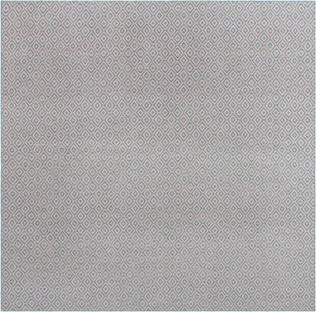 Pink and Aqua 13' 1 x 13' 1 Jill Zarin Outdoor Square Area Rug Weather Resistant for Patio, Deck, Terrace, Balcony, Porch Durable 100% Polypropylene Carpet for Outside for Sale at Rug Engine