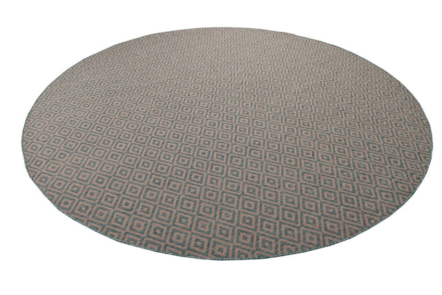 Pink and Aqua 10' 8 x 10' 8 Jill Zarin Outdoor Round Area Rug Weather Resistant for Patio, Deck, Terrace, Balcony, Porch Durable 100% Polypropylene Carpet for Outside for Sale at Rug Engine