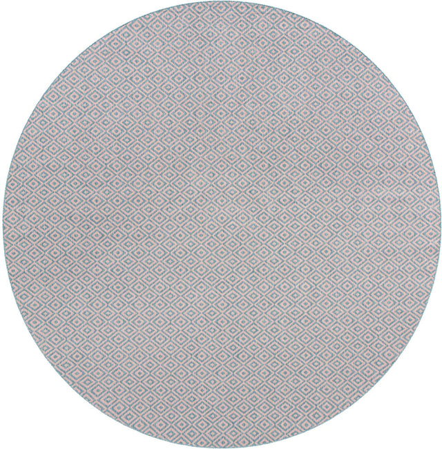 Pink and Aqua 13' 1 x 13' 1 Jill Zarin Outdoor Round Area Rug Weather Resistant for Patio, Deck, Terrace, Balcony, Porch Durable 100% Polypropylene Carpet for Outside for Sale at Rug Engine