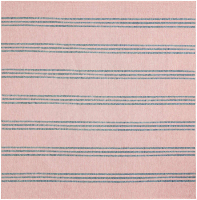 Pink and Aqua 13' 1 x 13' 1 Jill Zarin Outdoor Square Area Rug Weather Resistant for Patio, Deck, Terrace, Balcony, Porch Durable 100% Polypropylene Carpet for Outside for Sale at Rug Engine
