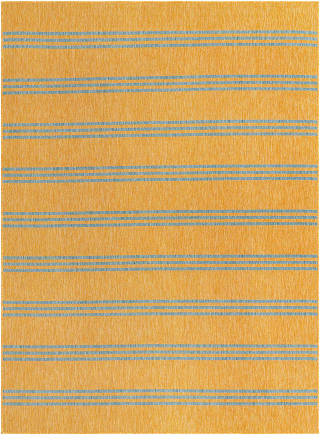 Yellow and Aqua 9' x 12' Jill Zarin Outdoor Rectangle Area Rug Weather Resistant for Patio, Deck, Terrace, Balcony, Porch Durable 100% Polypropylene Carpet for Outside for Sale at Rug Engine