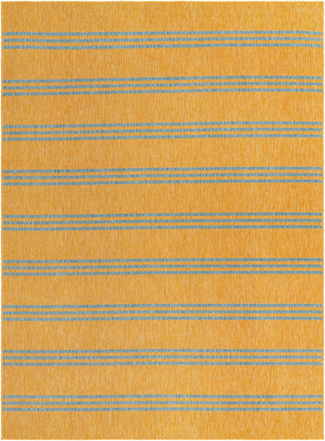 Yellow and Aqua 7' 10 x 10' Jill Zarin Outdoor Rectangle Area Rug Weather Resistant for Patio, Deck, Terrace, Balcony, Porch Durable 100% Polypropylene Carpet for Outside for Sale at Rug Engine