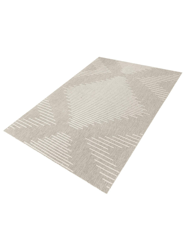 Gray 10' x 13' 1 Outdoor Modern Rectangle Area Rug Weather Resistant for Patio, Deck, Terrace, Balcony, Porch 100% Polypropylene Modern Outside Carpet for Sale at Rug Engine