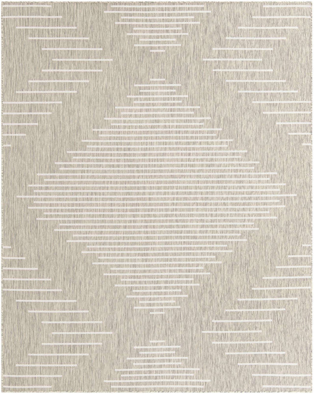 Gray 7' 10 x 10' Outdoor Modern Rectangle Area Rug Weather Resistant for Patio, Deck, Terrace, Balcony, Porch 100% Polypropylene Modern Outside Carpet for Sale at Rug Engine