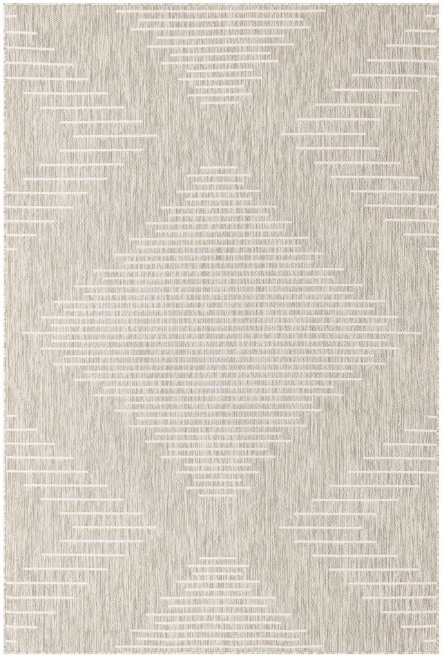 Gray 6' 1 x 9' Outdoor Modern Rectangle Area Rug Weather Resistant for Patio, Deck, Terrace, Balcony, Porch 100% Polypropylene Modern Outside Carpet for Sale at Rug Engine
