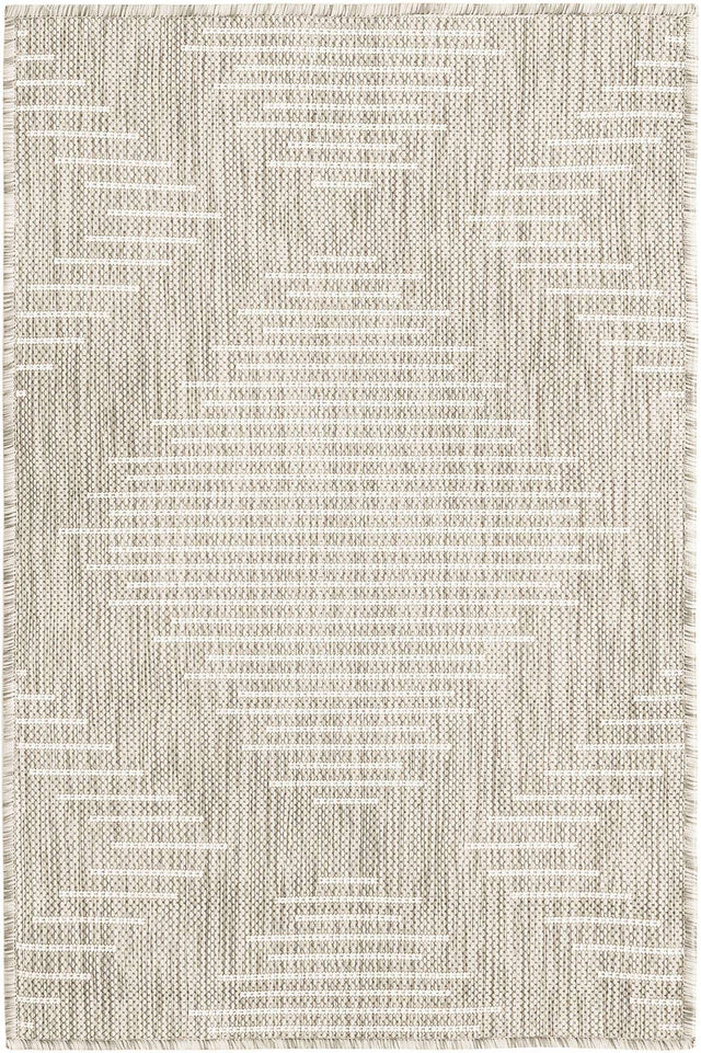 Gray 2' x 3' 1 Outdoor Modern Rectangle Area Rug Weather Resistant for Patio, Deck, Terrace, Balcony, Porch 100% Polypropylene Modern Outside Carpet for Sale at Rug Engine