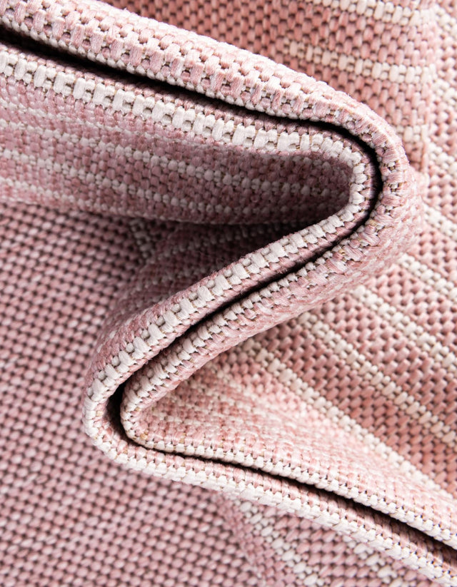 Pink 4' 1 x 6' 1 Outdoor Modern Rectangle Area Rug Weather Resistant for Patio, Deck, Terrace, Balcony, Porch 100% Polypropylene Modern Outside Carpet for Sale at Rug Engine