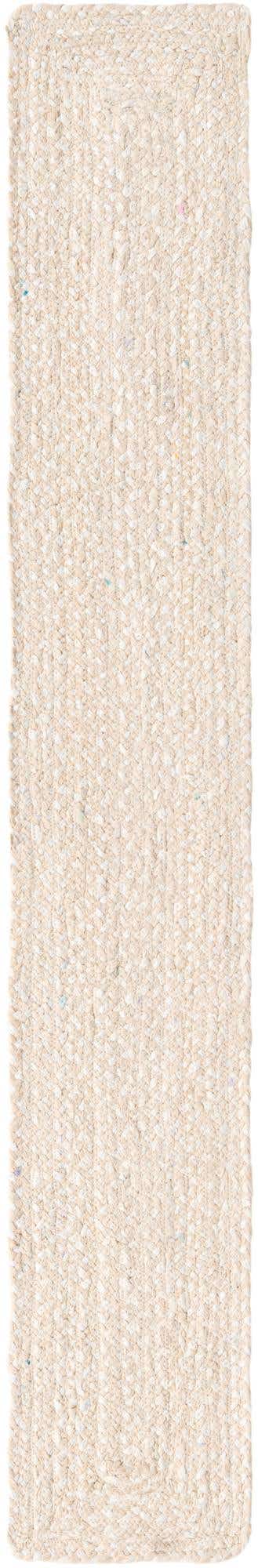 Ivory 1' 2 x 6' 1 Braided Chindi Table Runner Area Rug Decorative Dining Room Kitchen All Natural Material Table Cover 100% Cotton Hand Braided Natural Eco-Friendly Boho Style Modern Carpet for Living Rooms Dining Office Dorm for Sale at Rug Engine