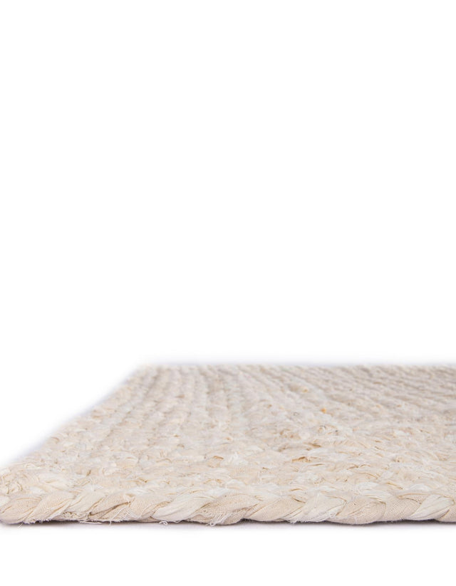 Ivory 1' 2 x 10' Braided Chindi Table Runner Area Rug Decorative Dining Room Kitchen All Natural Material Table Cover 100% Cotton Hand Braided Natural Eco-Friendly Boho Style Modern Carpet for Living Rooms Dining Office Dorm for Sale at Rug Engine