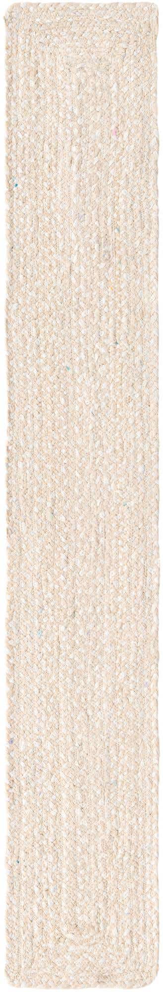 Ivory 1' 2 x 10' Braided Chindi Table Runner Area Rug Decorative Dining Room Kitchen All Natural Material Table Cover 100% Cotton Hand Braided Natural Eco-Friendly Boho Style Modern Carpet for Living Rooms Dining Office Dorm for Sale at Rug Engine