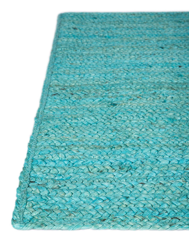 Turquoise 1' 2 x 8' Braided Jute Table Runner Area Rug Decorative Dining Room Kitchen All Natural Material Table Cover 100% Jute Hand Braided Natural Eco-Friendly Boho Style Carpet for Living Rooms Dining Office Space Dorms for Sale at Rug Engine