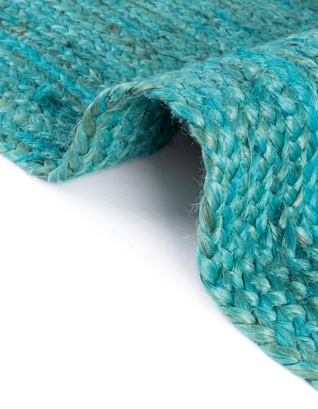 Turquoise 1' 2 x 8' Braided Jute Table Runner Area Rug Decorative Dining Room Kitchen All Natural Material Table Cover 100% Jute Hand Braided Natural Eco-Friendly Boho Style Carpet for Living Rooms Dining Office Space Dorms for Sale at Rug Engine