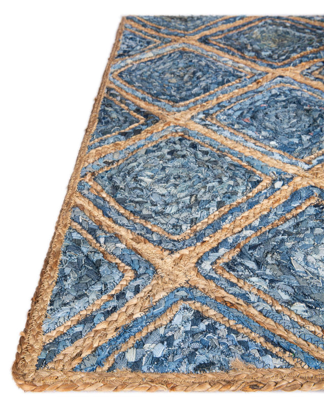 Blue 1' 2 x 5' 1 Braided Jute Table Runner Area Rug Decorative Dining Room Kitchen All Natural Material Table Cover 100% Jute Hand Braided Natural Eco-Friendly Boho Style Carpet for Living Rooms Dining Office Space Dorms for Sale at Rug Engine