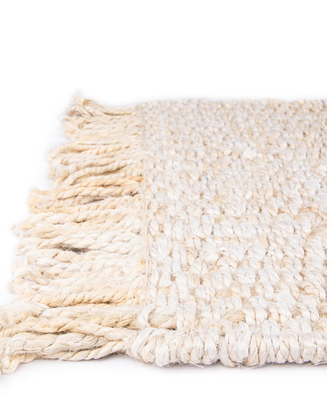 Ivory 1' 2 x 6' 1 Chunky Jute Table Runner Area Rug Decorative Dining Room Kitchen All Natural Material Table Cover 100% All Natural Jute Sustainable Eco-Friendly Carpet Mat for Natural Interior Design Homes for Sale at Rug Engine