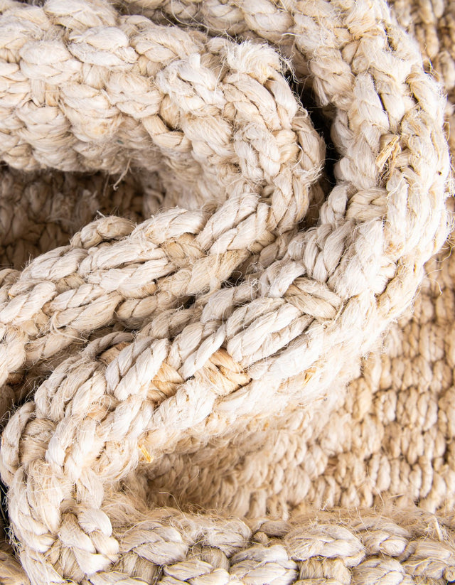 Ivory 1' 2 x 6' 1 Chunky Jute Table Runner Area Rug Decorative Dining Room Kitchen All Natural Material Table Cover 100% All Natural Jute Sustainable Eco-Friendly Carpet Mat for Natural Interior Design Homes for Sale at Rug Engine
