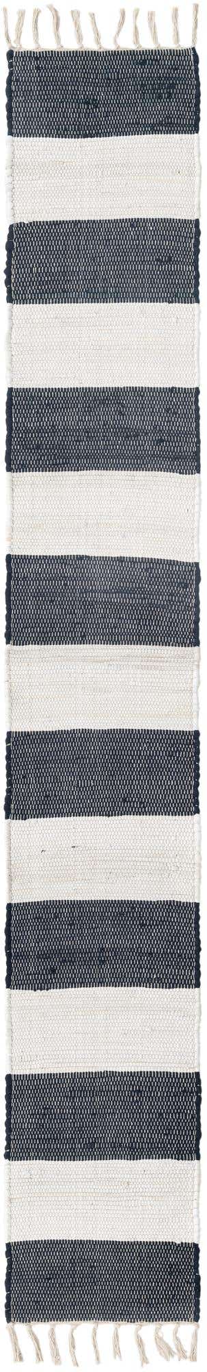 Navy Blue 1' 2 x 8' Chindi Rag Table Runner Area Rug Decorative Dining Room Kitchen All Natural Material Table Cover 100% Cotton All Natural Eco-Friendly Carpet Mat Decor for Homes for Sale at Rug Engine