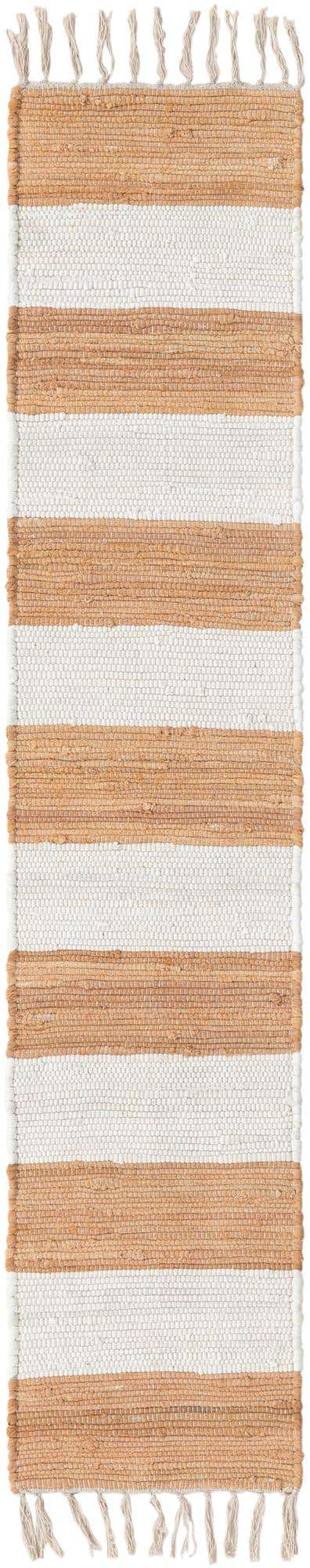 Beige 1' 2 x 6' 1 Chindi Rag Table Runner Area Rug Decorative Dining Room Kitchen All Natural Material Table Cover 100% Cotton All Natural Eco-Friendly Carpet Mat Decor for Homes for Sale at Rug Engine