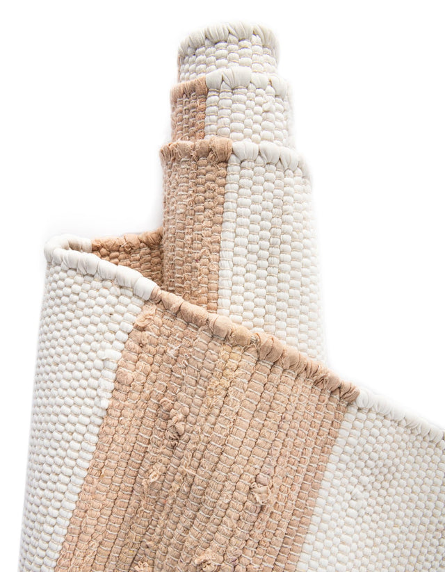 Beige 1' 2 x 4' 1 Chindi Rag Table Runner Area Rug Decorative Dining Room Kitchen All Natural Material Table Cover 100% Cotton All Natural Eco-Friendly Carpet Mat Decor for Homes for Sale at Rug Engine