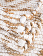 White 2' 2 x 4' Chindi Jute Semicircle Hearth Rug