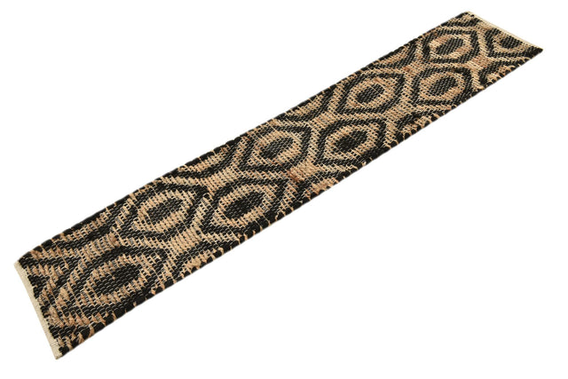 Black 1' 2 x 6' 1 Chindi Jute Table Runner Area Rug Decorative Dining Room Kitchen All Natural Material Table Cover Interior Design Home Decor Carpet Mat for Sale at Rug Engine