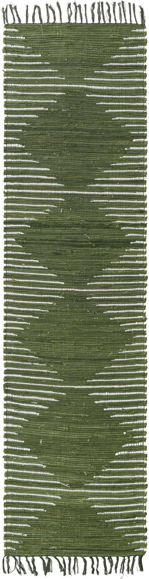 Green 1' 2 x 10' Chindi Cotton Table Runner Area Rug Decorative Dining Room Kitchen All Natural Material Table Cover Interior Design Home Decor Carpet Mat for Sale at Rug Engine