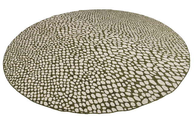 Green 13' 1 x 13' 1 Jill Zarin Outdoor Round Area Rug Weather Resistant for Patio, Deck, Terrace, Balcony, Porch Durable 100% Polypropylene Carpet for Outside for Sale at Rug Engine