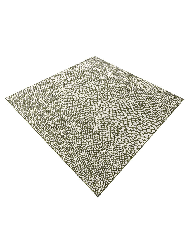 Green 10' 8 x 10' 8 Jill Zarin Outdoor Square Area Rug Weather Resistant for Patio, Deck, Terrace, Balcony, Porch Durable 100% Polypropylene Carpet for Outside for Sale at Rug Engine